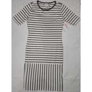 NEW WOMEN'S LULAROE JULIA STRIPED SHORT SLEEVE PENCIL DRESS SIZE M